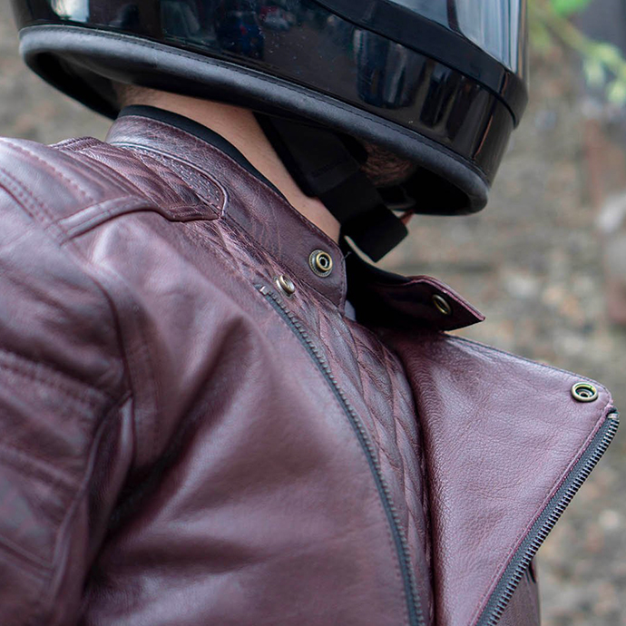 Blouson moto en cuir Merlin Lichfield