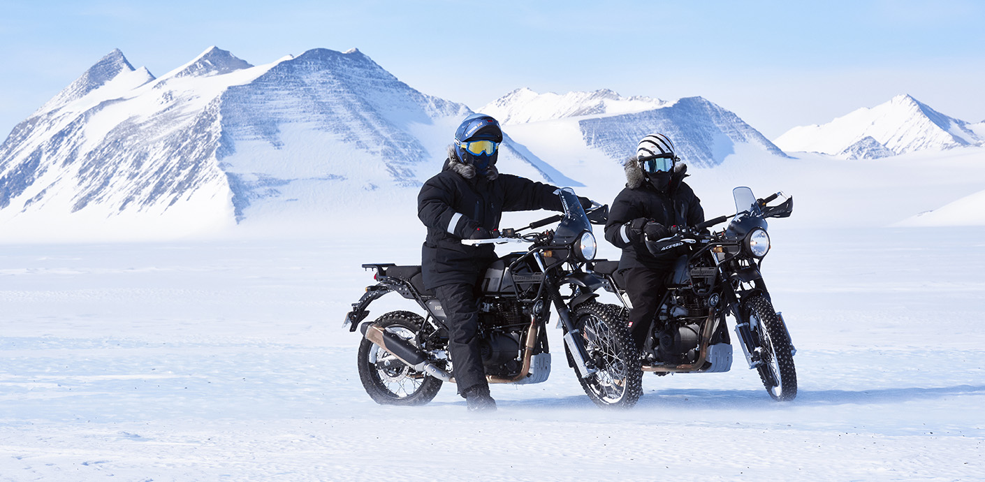 Expédition 90° South Royal Enfield : mission accomplie !