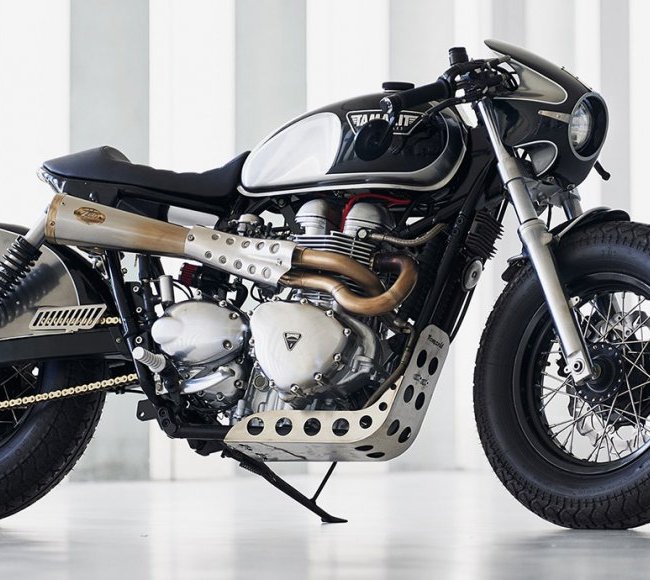 À louer ! Cafe Racer Triumph Bonneville par Tamarit