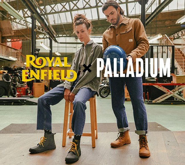 La collaboration Palladium Boots X Royal Enfield 